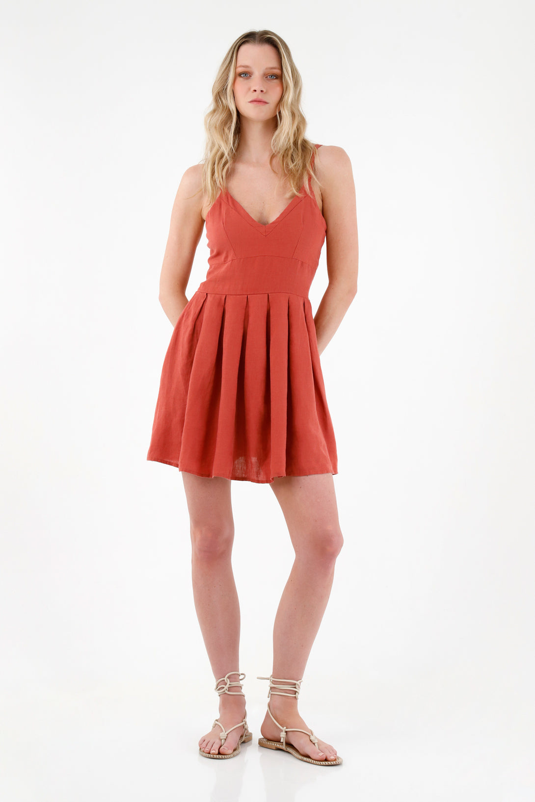 Women's Short Orange Dress