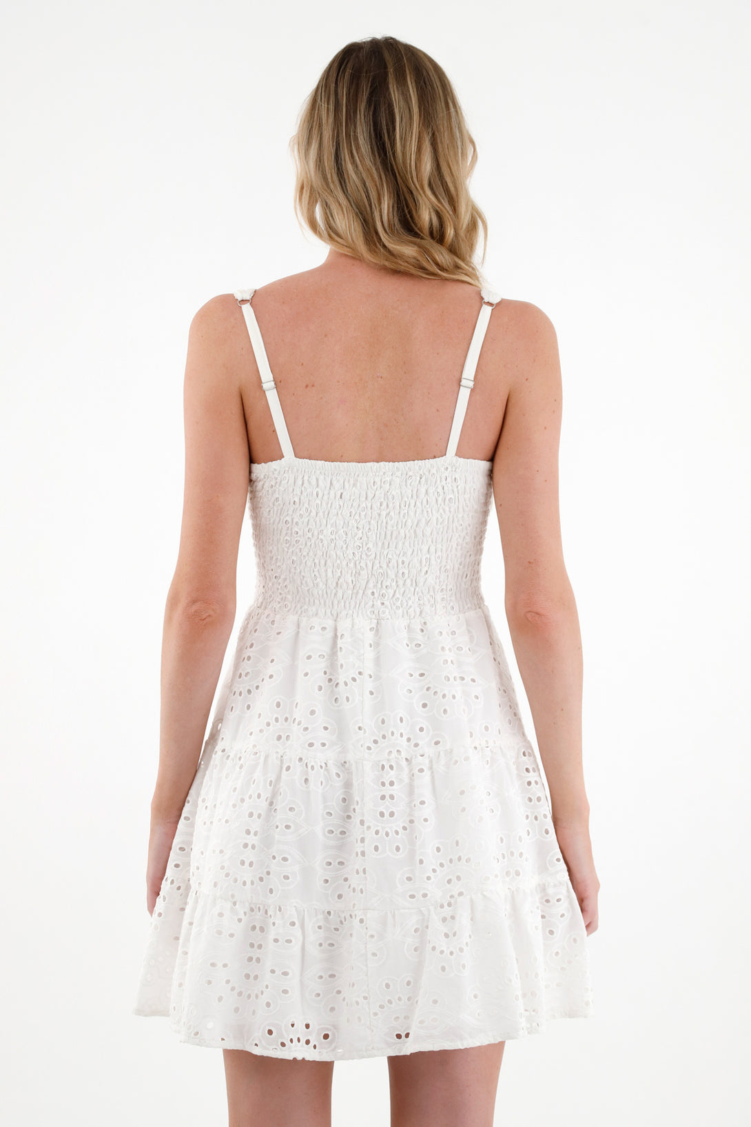 Women's Off-White Eyelet Dress