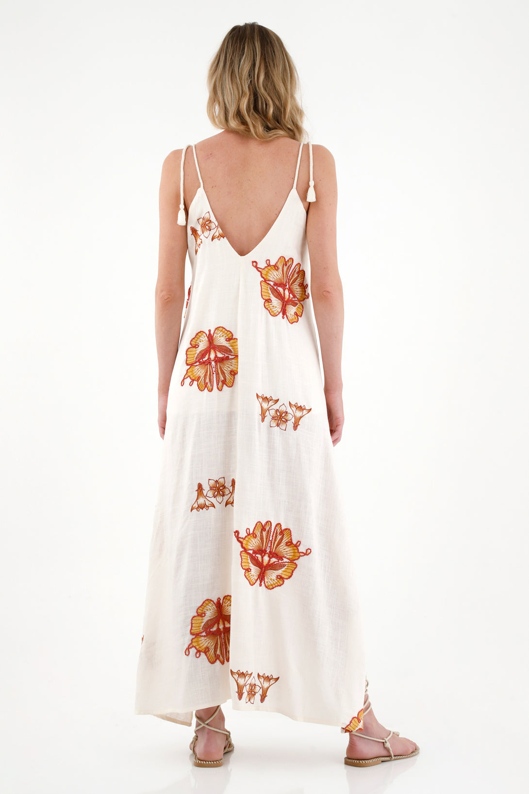 Women's Off-White Embroidered Dress