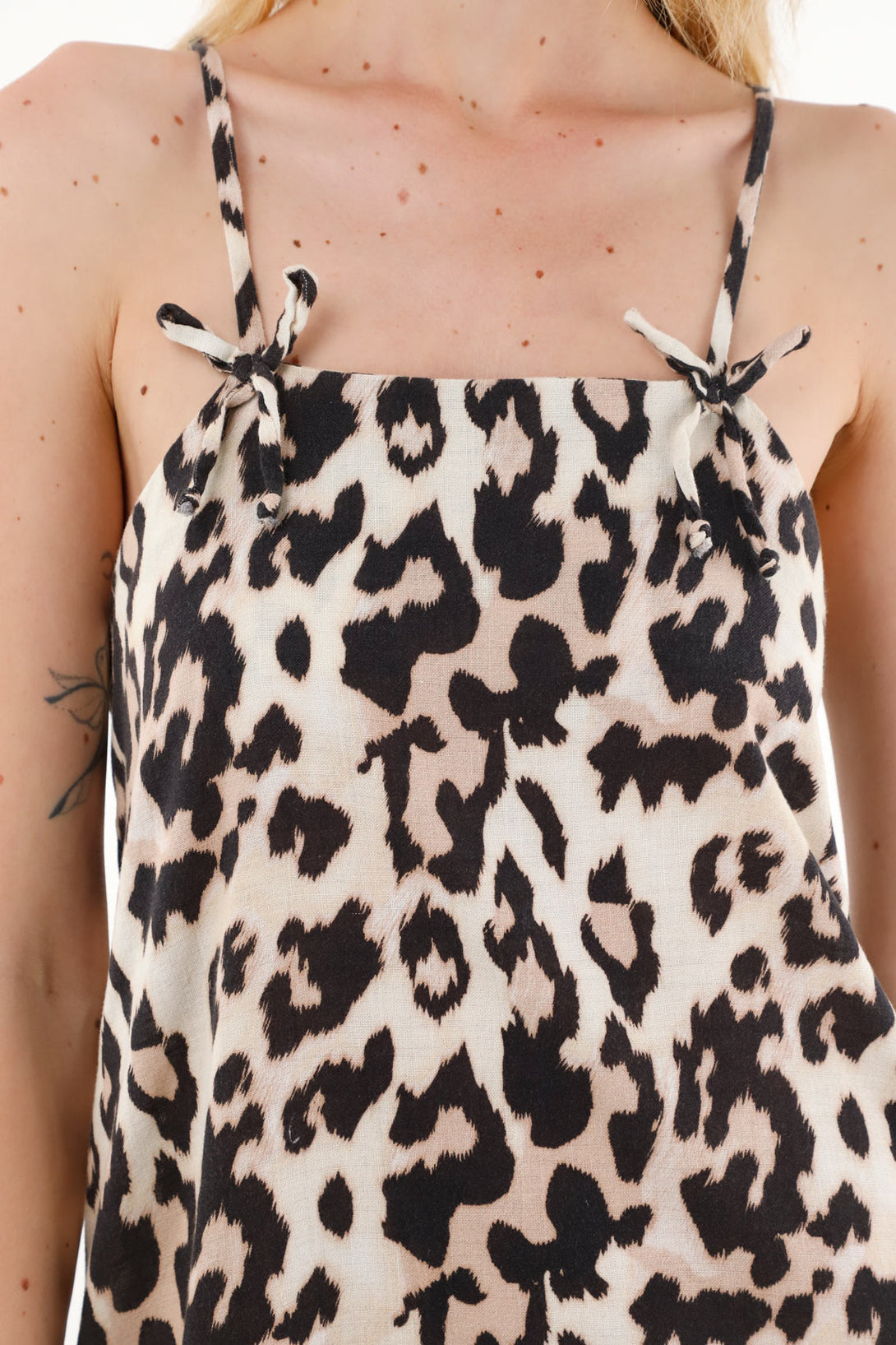 Women's Short Dress with Animal Print