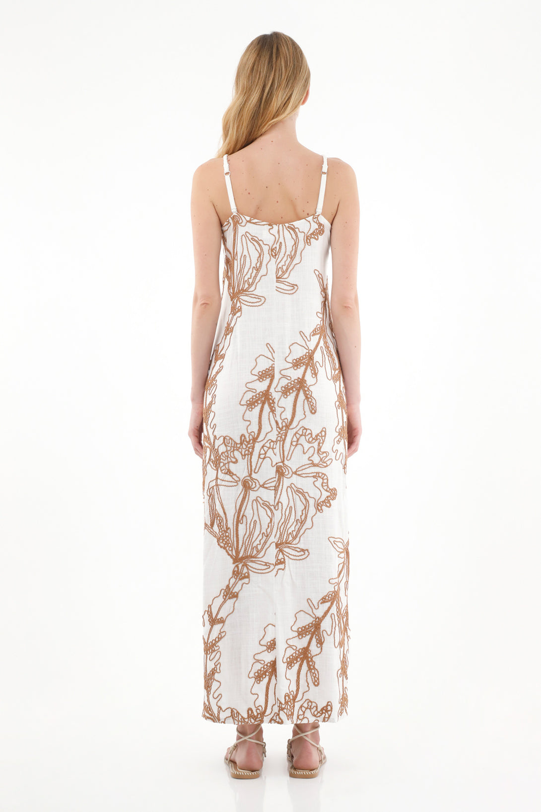 Women's Long Off-White A-Line Dress