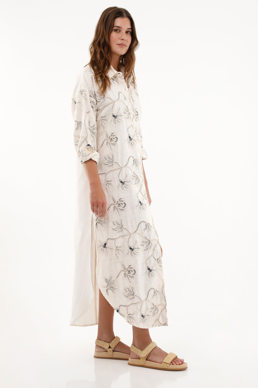 Women's Embroidered Floral Dress