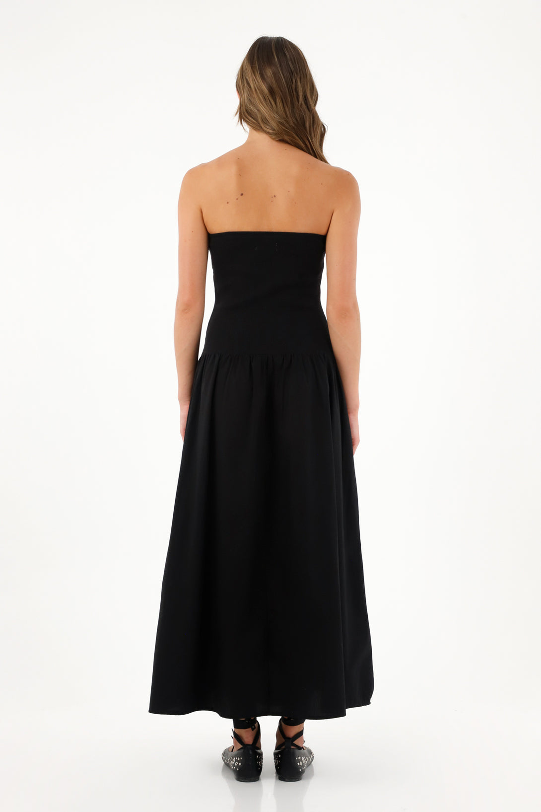 Vestido Strapless negro para mujer