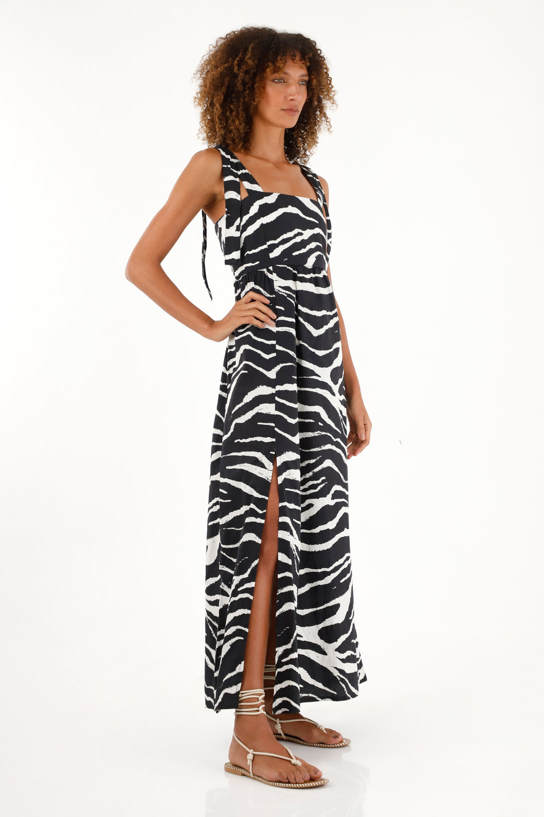 Women's long animal print dress