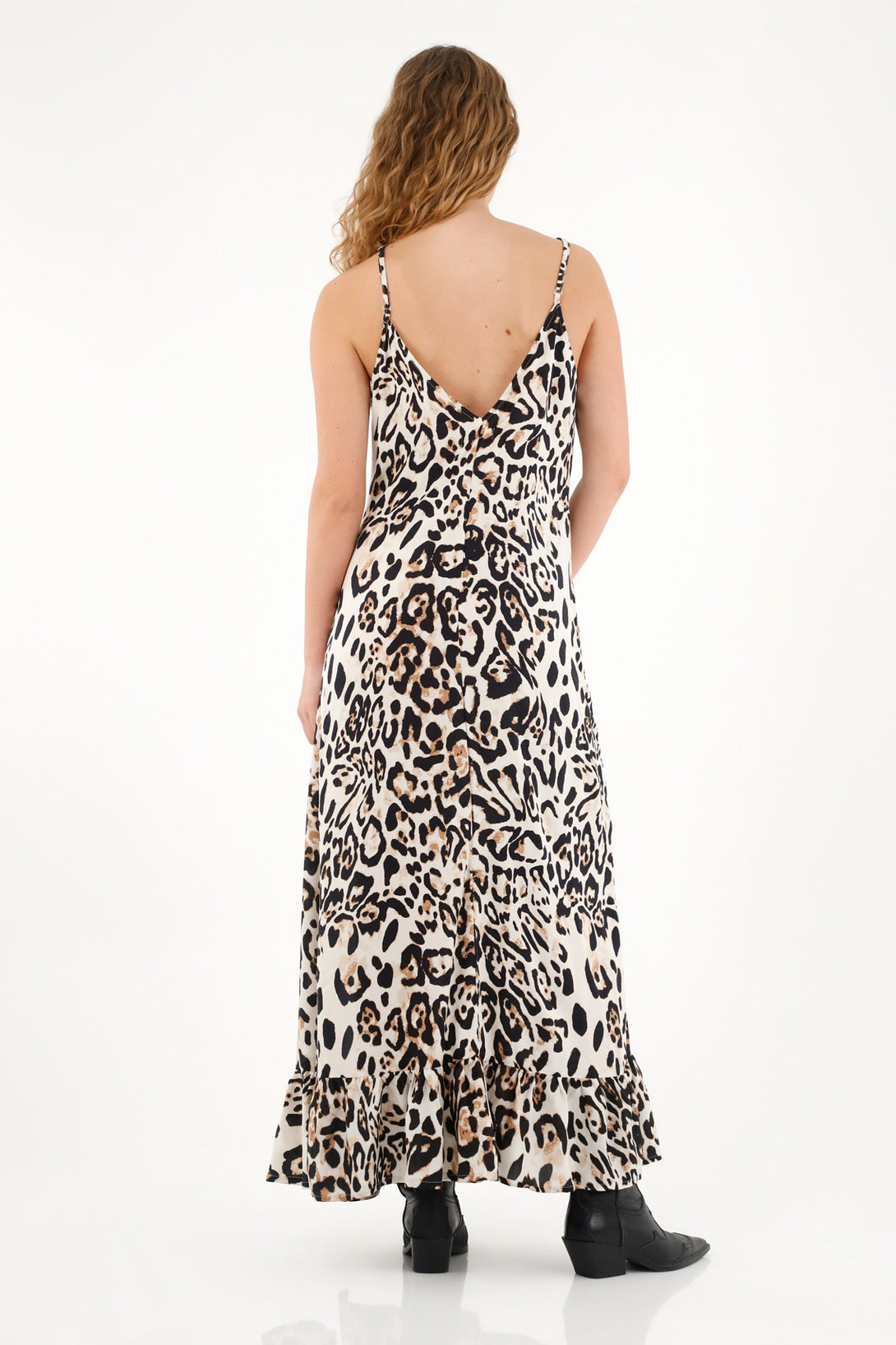 Women's long animal print dress