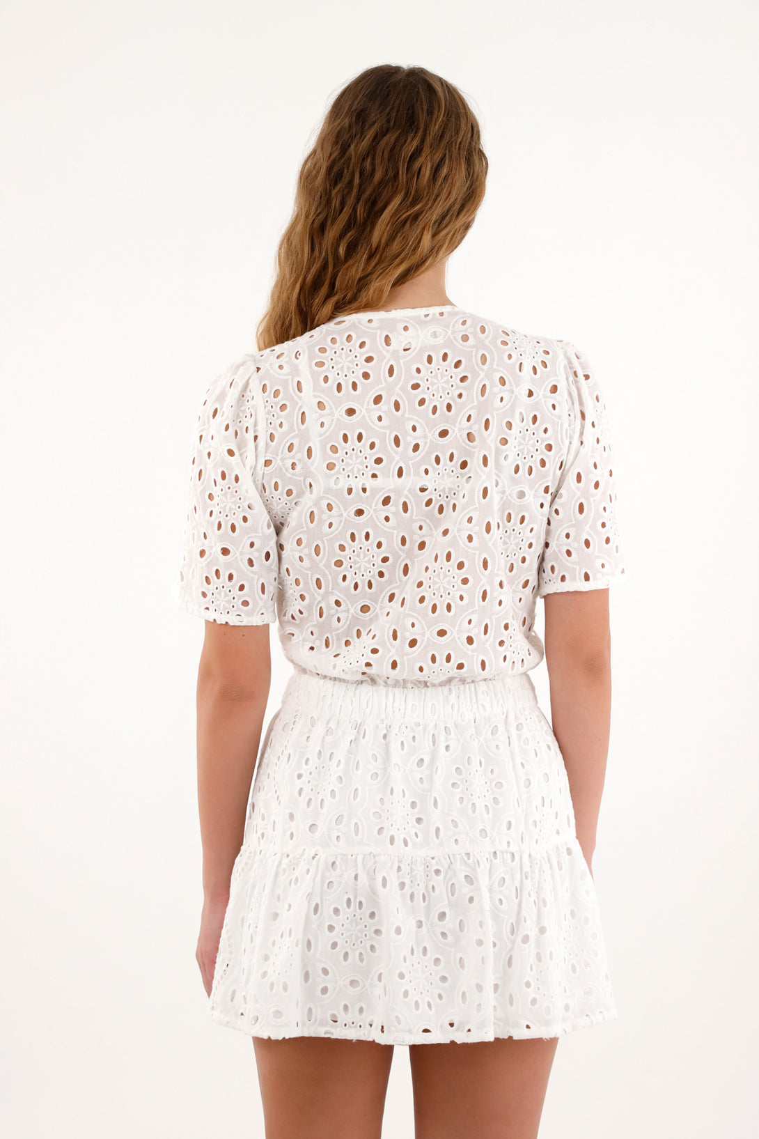 Women's Short Crude Dress with Eyelet Detail