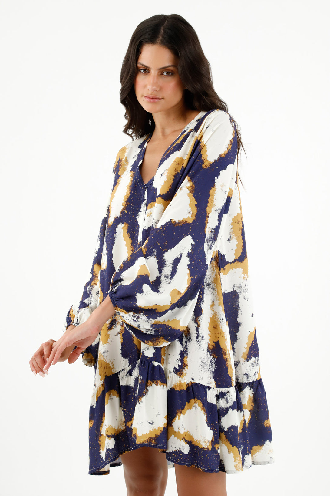 Women's Long Sleeve Printed Dress