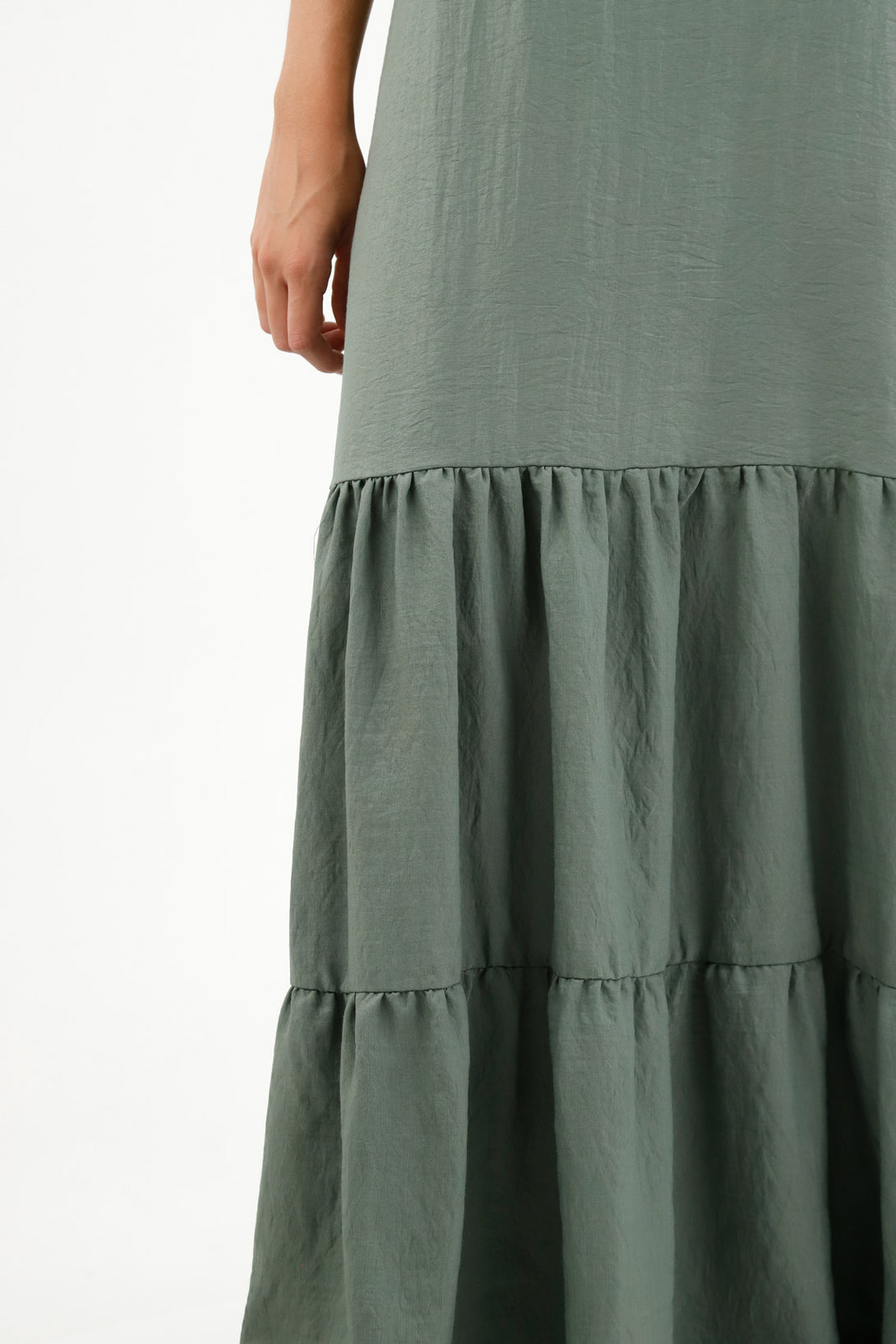 Women's Green Ruffled Dress