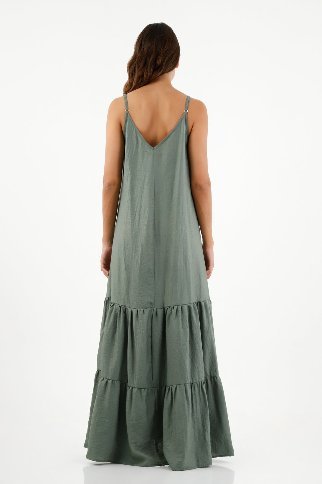 Women's Green Ruffled Dress